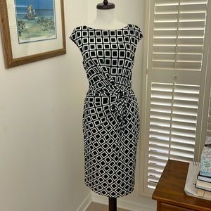 Black and white Ralph Lauren print dress.